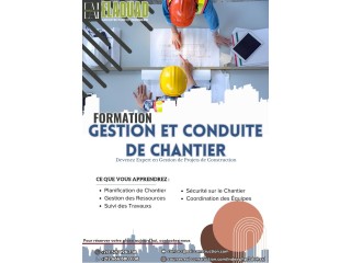 FORMATION GESTION ET CONDUITE EN CHANTIER